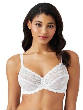 Wacoal 85720 Renaissance Rose Underwire Bra White 36D